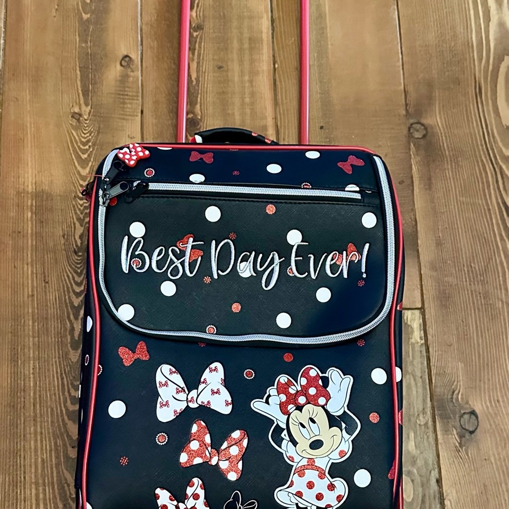 Minnie Mouse Best Day Ever Polka Dot Rolling Suitcase from Disney Parks